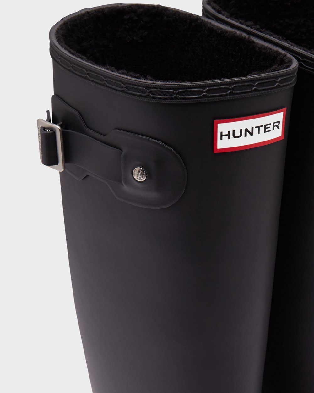 Womens Tall Rain Boots - Hunter Original Insulated (08QUOEAGI) - Black